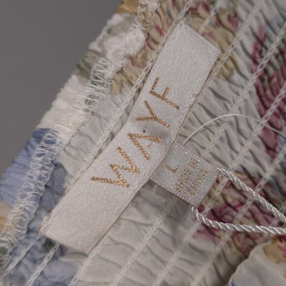 NWT WAYF Anthropologie Floral Tube Belted Jumpsuit LARGE Strapless Wide Leg - Picture 5 of 14